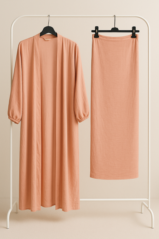 Peach Kimono Set