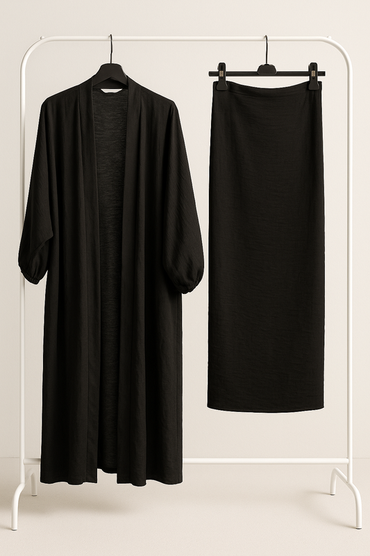 Black Kimono Set