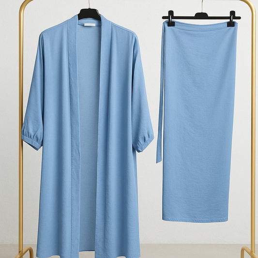 Sky Blue Kimono Set